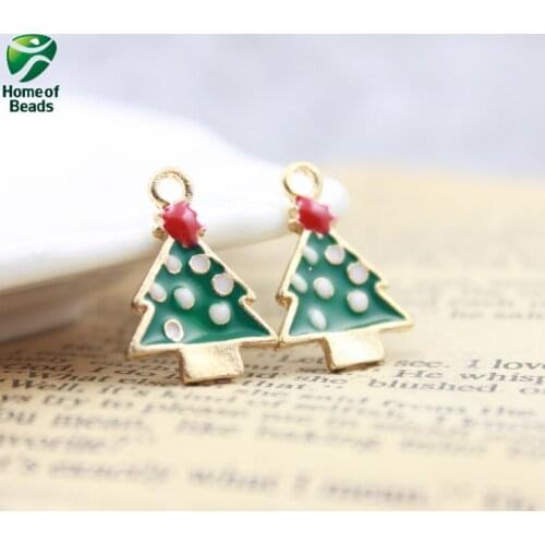 2020 fashion Alloy Enamel Christmas Gift pendants For DIY Jewelry Making (30Piece/lot) ZA1072