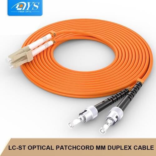 5pcs LC-ST OM2 Duplex Fiber Optic Patch Cord 50/125 MM PVC Jumper Cable Multi Mode Optical Cable for FTTH LAN-3M