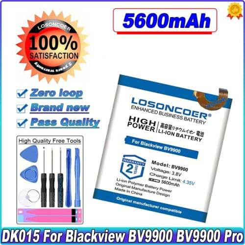 LOSONCOER High Capacity Battery DK015 5200mAh Battery for Blackview BV9900 BV9900 Pro Smart Phone Batteries