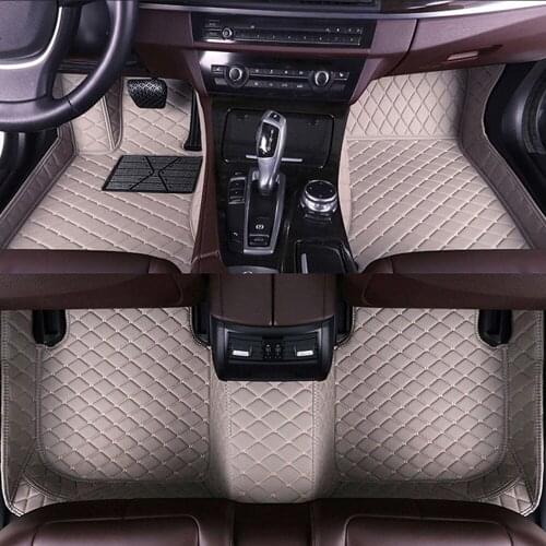 Custom Car Floor Mats For TOYOTA Camry Highlander Harrier Sequoia Corolla Land Cruiser Mark X Premio Leather Auto Accessories