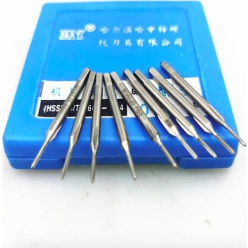Free shipping 2PCS HSS 6542 made Non standard M1.0*0.25 HSS taps Full CNC grinded straight flute Machine taps for hard metal