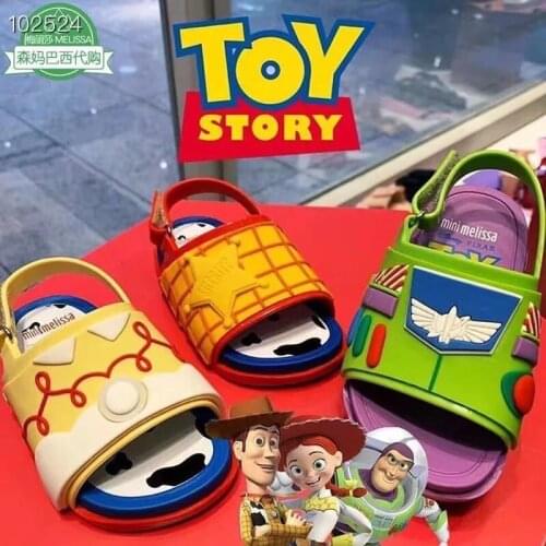 Melissa new Disney childrens cartoon Toy Story boys and girls sandals Buzz Lightyear Woody beach shoes