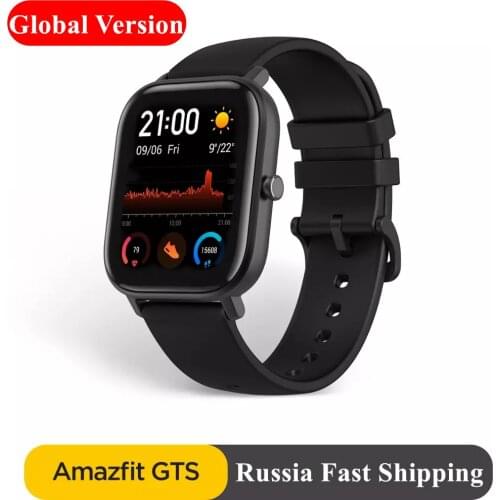 Russia Shipping Amazfit GTS Smart Watch Global Version 12 Sport Model 5ATM Waterproof Sleep Tracking Heart Rate Smartwatch