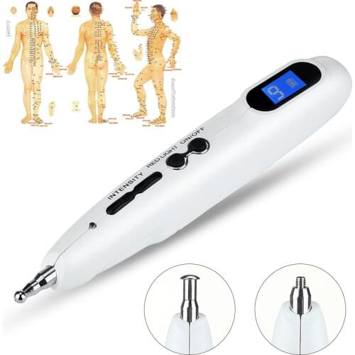 Electric Acupuncture Energy Pen Meridians Laser Muscle Stimulate Acupoints Therapy Pain Relief Tools Body Massage USB Charging