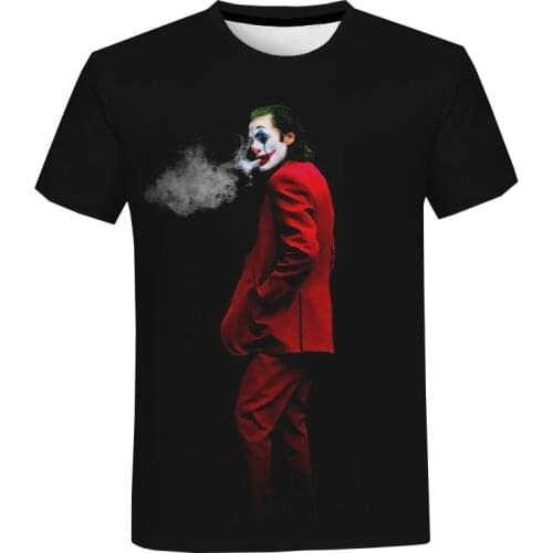 Joker T-shirts with print Men Women Fashion Casual Horror Movie Short Sleeve Clown T-shirt Harajuku Streetwear Funny T Shirt