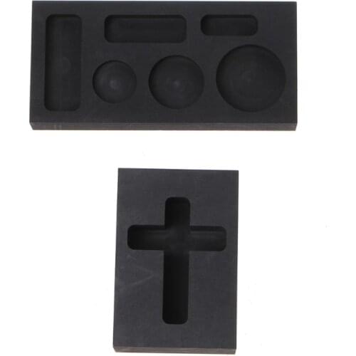 Graphite Casting Ingot Mold Coin Combo Metal Casting Refining Scrap Bar for Melting Casting Refining Metal Jewelry Gold