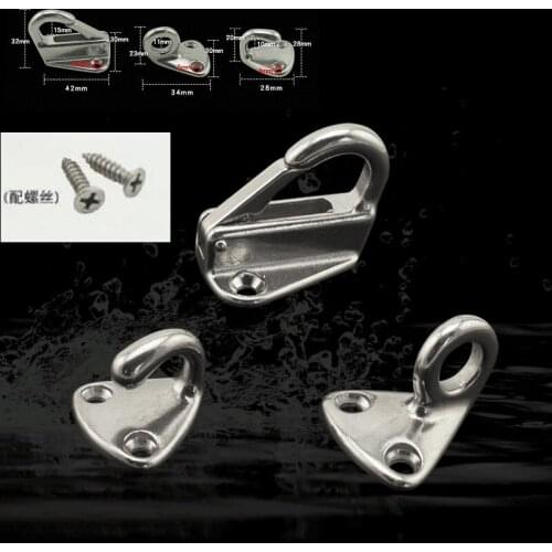 HQ SH01 Marine Grade Stainless Steel 316 Cabinet Coat Hang Hook Bathroom Hook Yacht Hanger Rack with Free Stainless 316 Screws