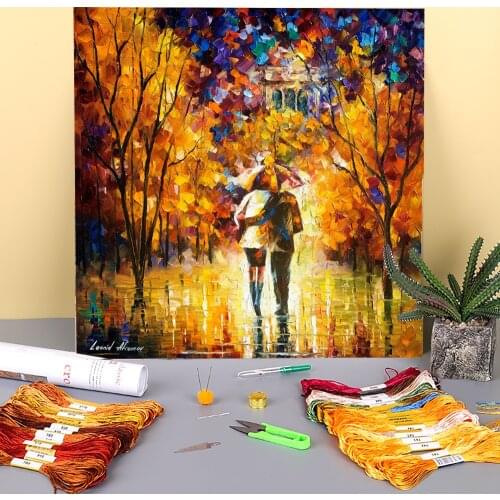 London, Saint James Park Pre-Printed 11CT Cross-Stitch DIY Embroidery Complete Kit DMC Threads Needlework Craft Magic