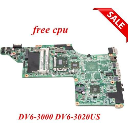 NOKOTION 595135-001 Laptop motherboard for HP Pavilion dv6 DV6-3000 DV6-3020US Mainboard HD4200 Series DDR3 s1 Free CPU