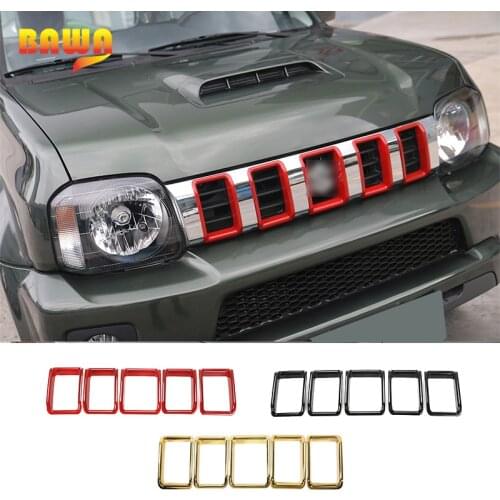 Front Grill Insert Grille Cover for Suzuki jimny 2012-2017 ABS Front Grill Grille Decorative Cover Stickers for Suzuki jimny