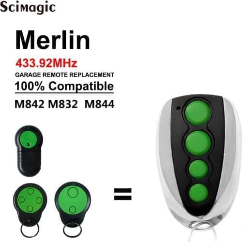 5PCS Comaptible Merlin M832/M844/M842 Gate Door Remote Prolift 230T/430R Door Remote Control 433MHz Garage Control