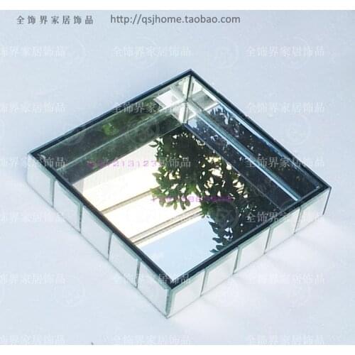 Glass mirrored tray modern wine glass tray storage tray small Tray