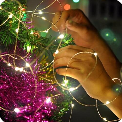 2M/3M/5M/10M LED Silver wire/Copper Wire 3AA Battery Operated LED Fairy String Light for Christmas Holiday Wedding Party lights