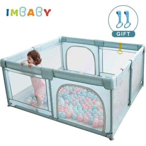 IMBABY Baby Playpen for Children Baby Fence Children with Free Ocean Balls Playground Kids Ball Pool Pit Baby Playpen Balls Park