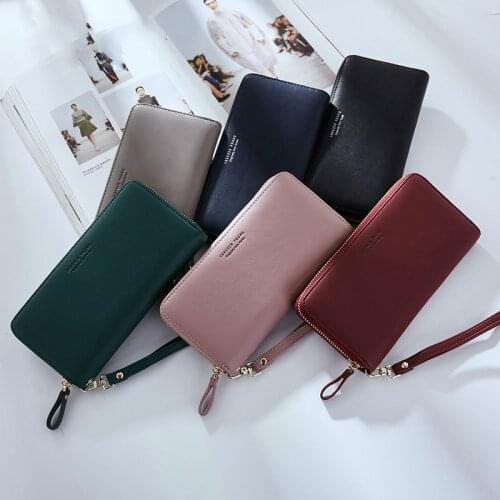 Lady Purses Phone Pocket Card Holder Carteira Wallet Women Wristband Long Clutch Wallet Large Capacity Wallets Female Purse