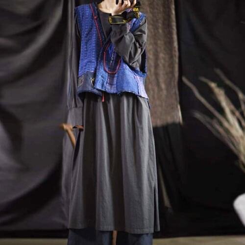 Women Loose Linen Short Irregular Length Patchwork Vest Waistcoat Outerwear Ladies Vintage Spliced Vests 2021 Spring Summer Vest