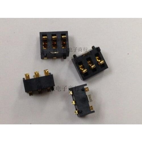 10Pcs/Lot 6.0Mm Height Battery Holder 3Pin Battery Connector