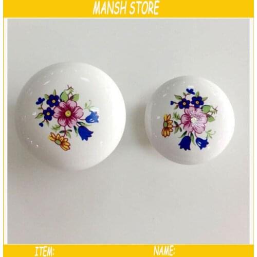 10pc/lot Morden Porcelain Door Handle Antique Cupboard Handle Cabinet Handle Free Shipping