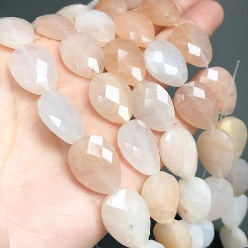 13*18mm Natural Pink Aventurine Jades Stone Beads Faceted Water Drop Loose Spacer Beads For Jewelry Making DIY Bracelets Pendant
