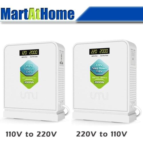 2000W Voltage Converter Travel Transformer 220V to 110V Step Down /110V to 220V Step Up