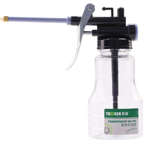 250ml Car Oiler for Greasing Transparent Oil Can Lubrication High Pressure Pump Oiler Lubricating Oil Plastic Machine Grease Gun