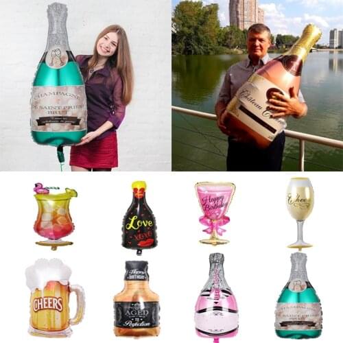 Big Helium Balloon Champagne Goblet Aluminum Balloons Wedding Birthday Party Decorations Baby Shower Globos Event Party Supplies