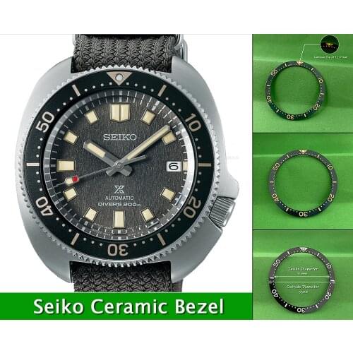 Seiko Drivers Watch Blue Ceramic Bezel Luminous Pop12 O'Clock 38*31.5mm Mens Watch Parts Replacements Suit for SK007 SK009
