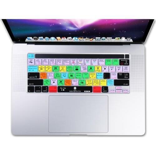 XSKN Lightroom CC English Shortcuts Keyboard Cover Skin for US Version 16 inch A2141 New MacBook Pro with Touch Bar & Touch ID