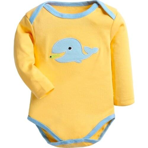 1Pc Baby Cotton Bodysuit Newborn Jumpsuit Baby Boys Girls Costume Infant Pajamas Clothes Toddler Overalls Long Sleeve Clothing