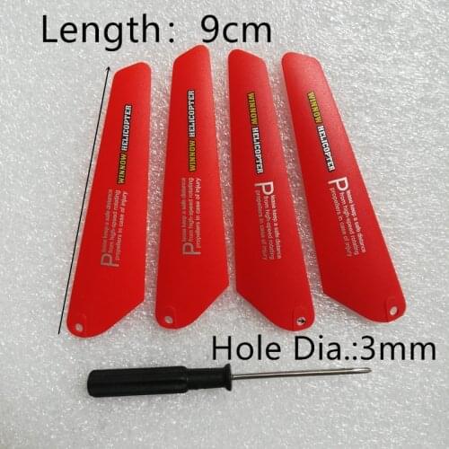 Length 90mm 9cm 3mm Main Blades Propellers Rotors For Mini R/C Helicopters Airplane Toys Spare Parts