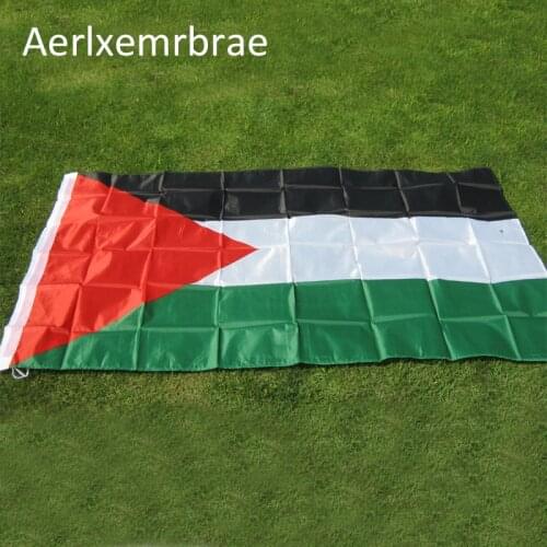 Free Shipping aerlxemrbrae flag 90*150cm The Palestine Flag Polyester Flag High Quality