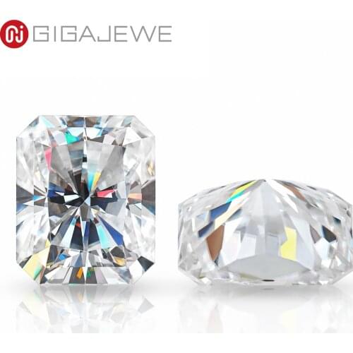 GIGAJEWE D Top Color Radiant Cut Moissanite Loose Diamond Test Passed Gemstone For Jewelry Making Gift