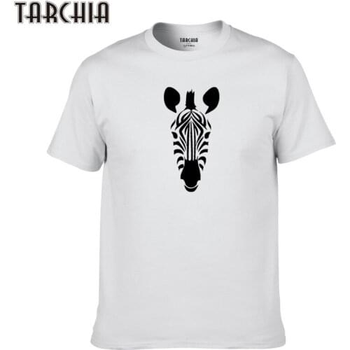 Summer TARCHIA Mens T-shirt Man Short Sleeve T shirt Pure Color Cotton Fashion Zebra Logo Women t shirt Male Tops Tee 062215