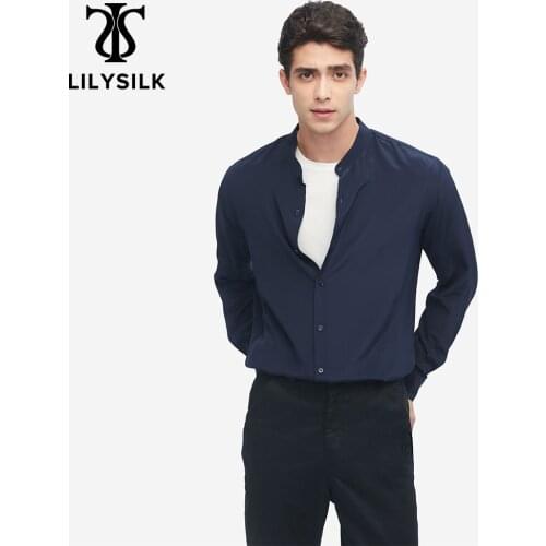 LilySilk Silk Basic Mens Shirt Business Formal New Free Shipping