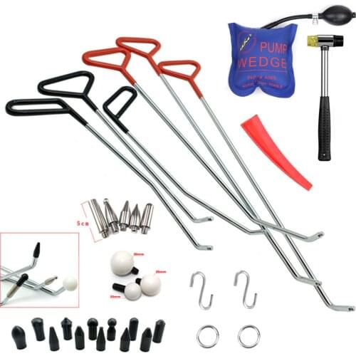 Paintless Dent Removal Rod Kits Car Auto Body Paintless Dent Repair Tools Dent Puller Paintless Dent Removal Tools Push Hooks