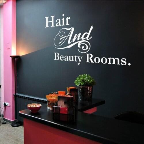 Hair Nail Bar Salon Sticker Girl Spa Decal Beauty Posters Vinyl Wall Decals Decor Mural 25 Color Choose Nail Salon Sticker