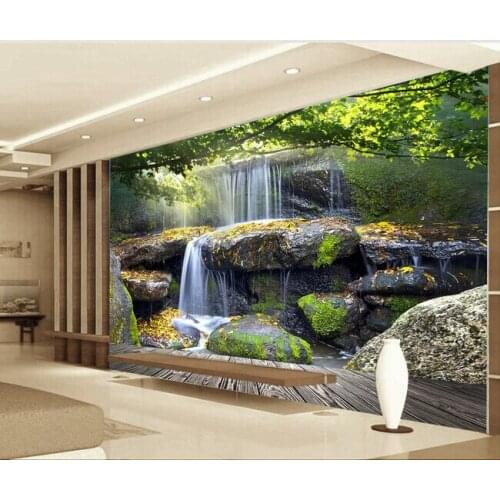 3d wallpaper custom mural non-woven 3d room wallpaper Pure and fresh mountain spring setting wall photo 3d wall mural wallpaper