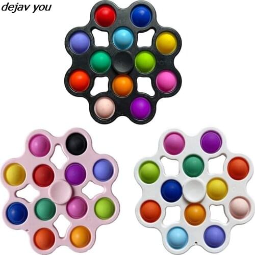 New Colorful Twelve-finger Bubble Gyro Decompression Toy Spinner Anti Stress Relief Children Adults Gift