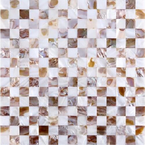 Mother of Pearl Mosaic Wall Tiles Natural Chess Board 6 Sq Ft Pack of 6