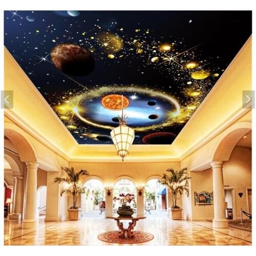 Custom photo 3d ceiling murals wallpaper 3d on the wall Cosmic fantasy stars home decor living room 3d wall muarls wallpaper