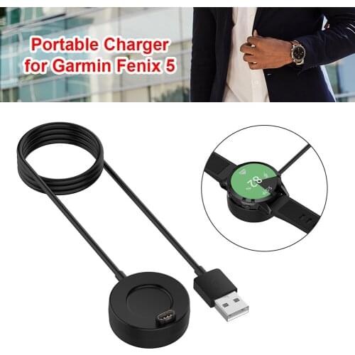 Portable Smartwatch Charger Dock Watch Power USB Charging Cable Cord Station Stand for Garmin Fenix 5/Forerunner 55/158/945 LTE