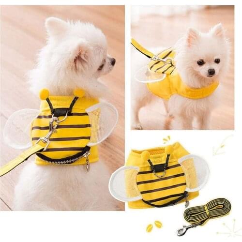 Small Dogs Harness + Dog Leash Rope Set No Choke Puppy Cat Vest Harness Walking Lead for Corgi Poodle Schnauzer Chihuahua Pugs