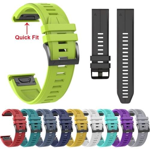 26mm Quick Release Silicone Band for Garmin Fenix5x D2 Delta PX Watch Watchband for Garmin Fenix 5x Plus 3 3 HR Wrist Strap