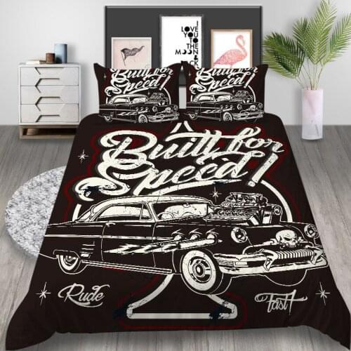 Cars Trucks Bedding Set Cool Boys Fashion 3D Print Comforter Luxury Queen King Single Duvet Cover Set Home Textile Decor Modern