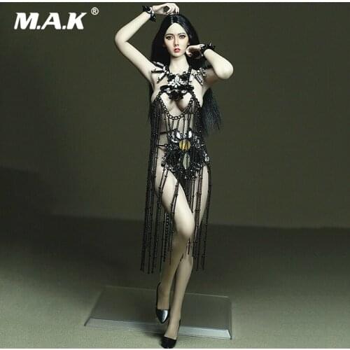 1/6 Scale Sexy Female Black Skirt Diamond Accessories Model For 12" TBLeague Large Bust Female Action Figure Body Toys