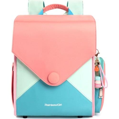 Sweet Macarons Girls School Bags for Grade 1-4 Girls Primary School Children Backpack Candy Color Orthopedic Satchels Portfolio