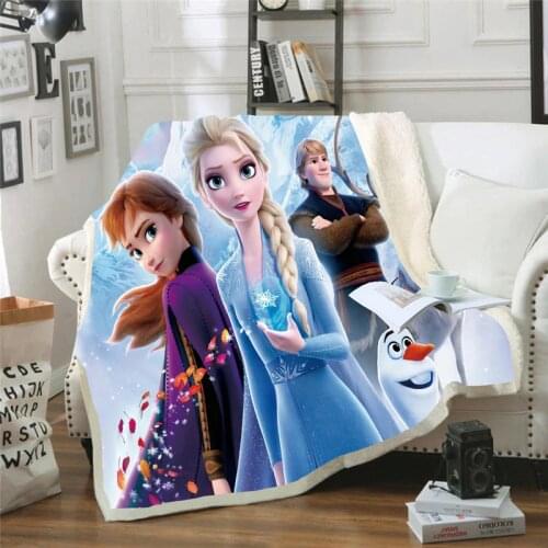 Disney Frozen Blanket Warm Children Kids Blanket Couch Quilt Cover Travel Bedding Outlet Velvet Plush Throw Fleece Blanket