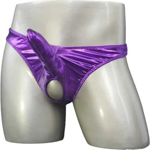 Mens Patent Leather Briefs men Comfortable gay sexy male underwear Casual Breathable mens underpants ropa interior hombre