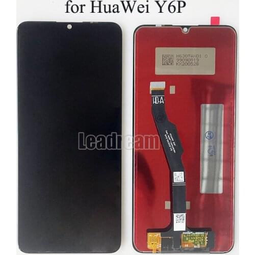100% Tested 6.3'' For Huawei Y6P LCD Display Touch Screen Digitizer Assembly For Huawei Y6P MED-LX9 MED-LX9N Replacement