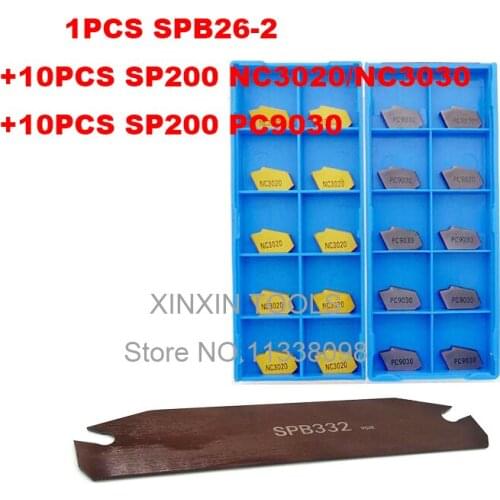 11pcs/set SPB226 1pcs+SP200 NC3020/NC3030 10pcs Machining steel or 10PCS SP200 PC9030 Machining Stainless steel